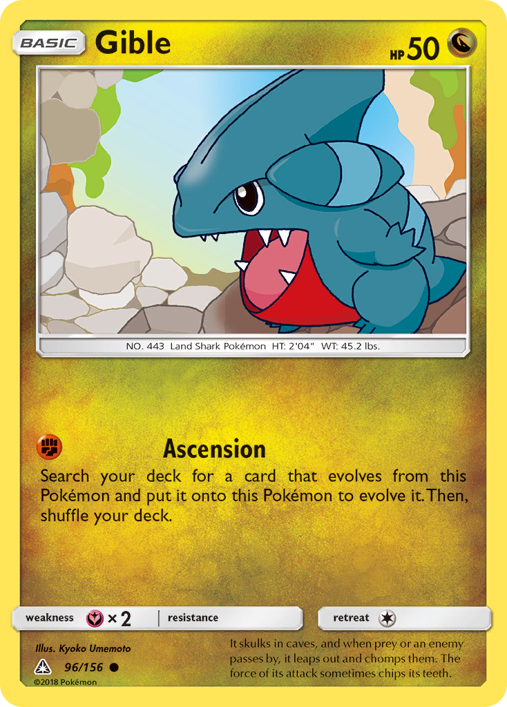 Gible (96/156) [Sun & Moon: Ultra Prism] Reverse Holofoil