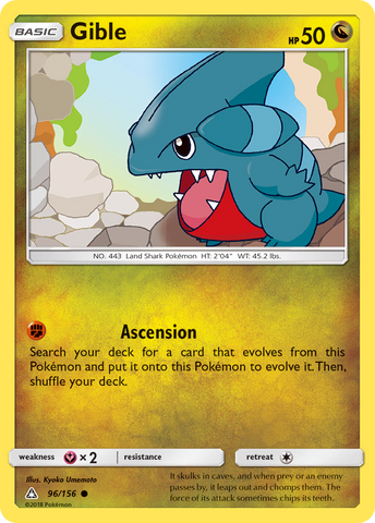 Gible (96/156) [Sun & Moon: Ultra Prism] Reverse Holofoil