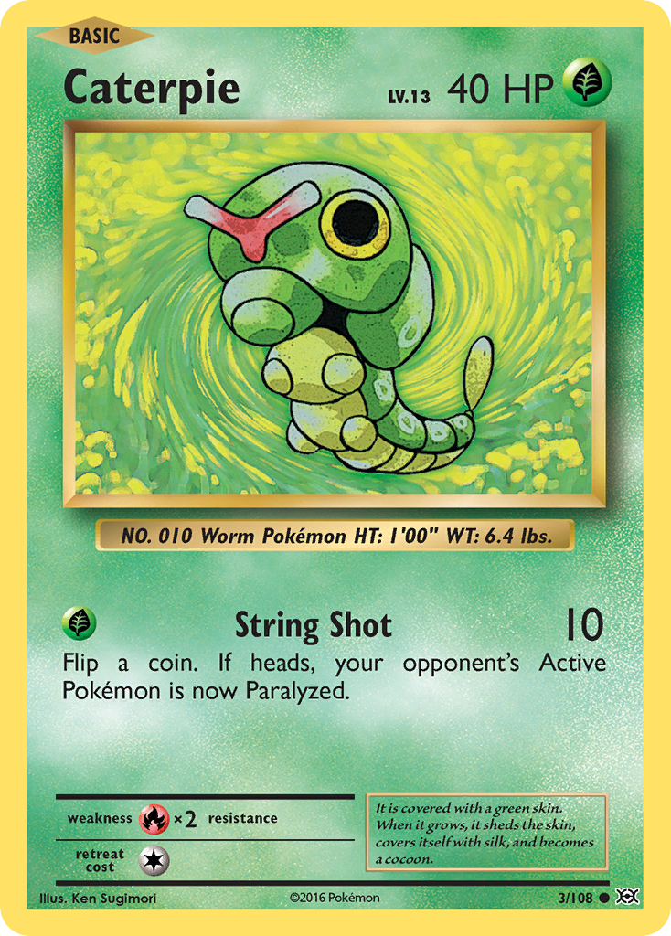 Caterpie (3/108) [XY: Evolutions] Reverse Holofoil