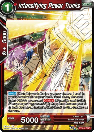 Intensifying Power Trunks (Reprint) (BT4-012) [Battle Evolution Booster] Parallel Foil