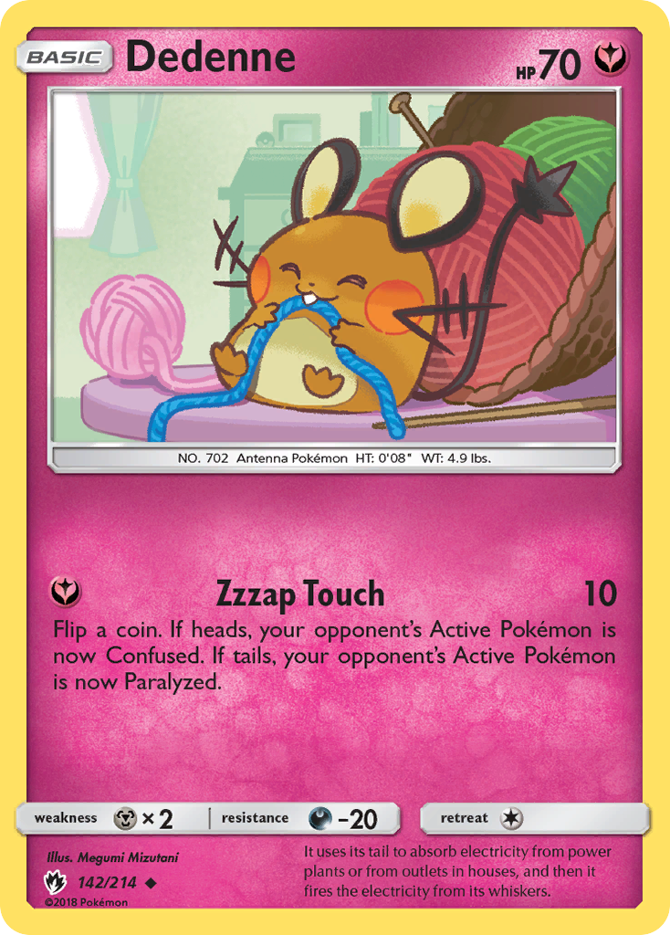 Dedenne (142/214) [Sun & Moon: Lost Thunder] Reverse Holofoil
