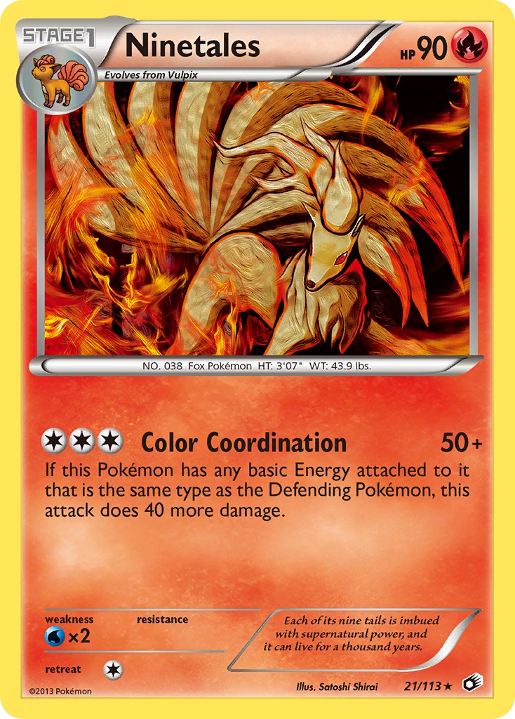 Ninetales (21/113) [Black & White: Legendary Treasures] Reverse Holofoil