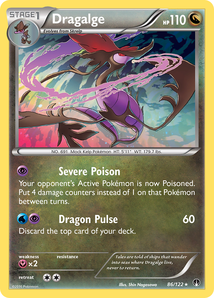 Dragalge (86/122) [XY: BREAKpoint] Reverse Holofoil
