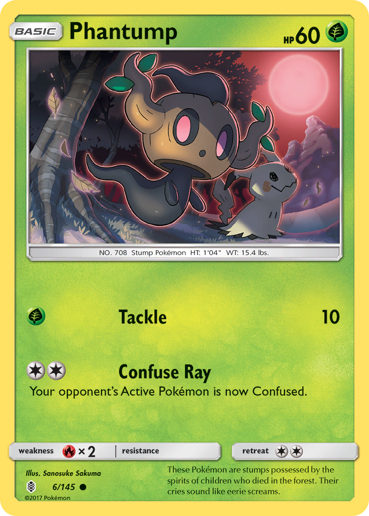 Phantump (6/145) [Sun & Moon: Guardians Rising] Reverse Holofoil