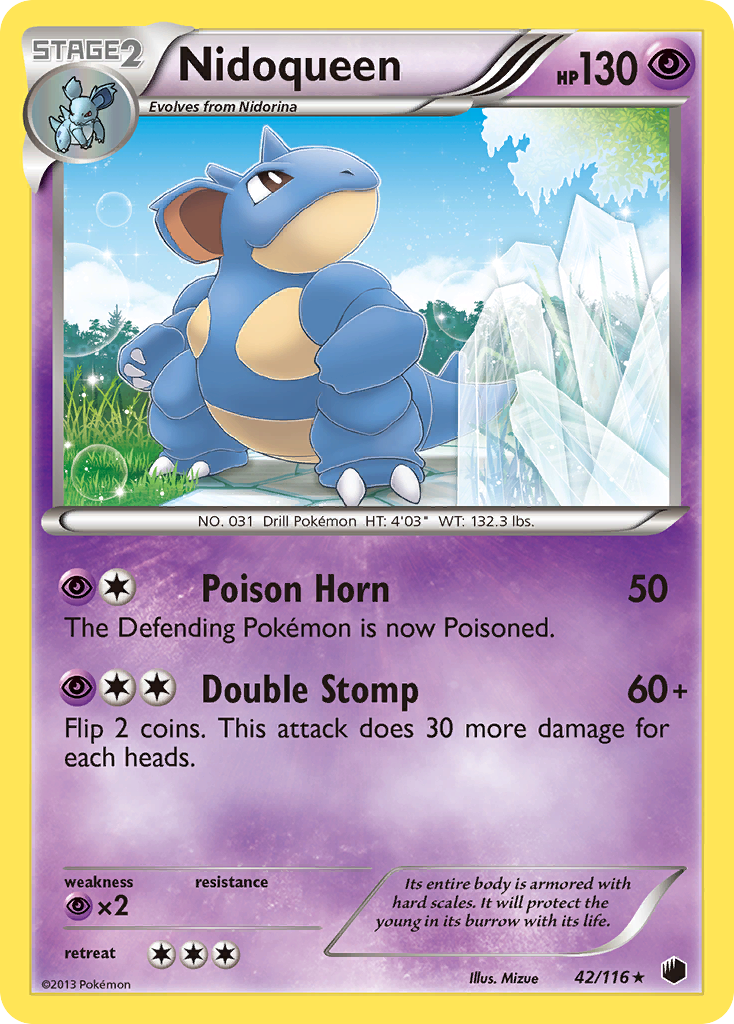 Nidoqueen (42/116) [Black & White: Plasma Freeze] Reverse Holofoil