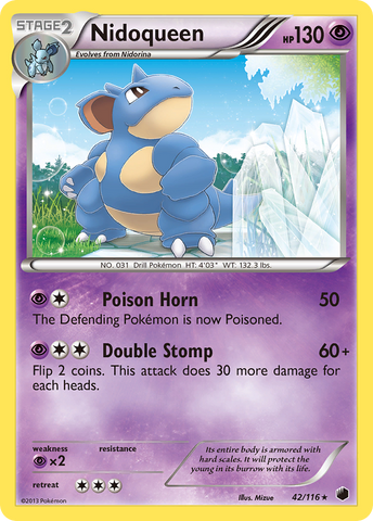 Nidoqueen (42/116) [Black & White: Plasma Freeze] Reverse Holofoil