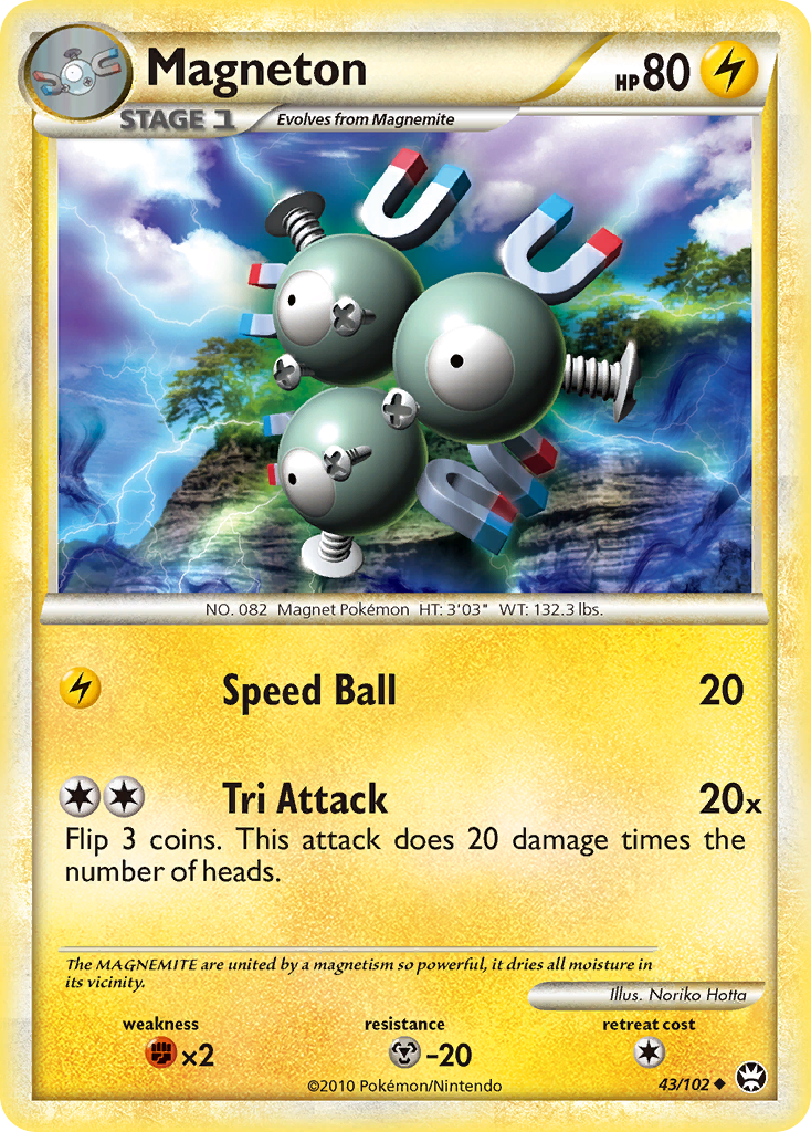 Magneton (43/102) [HeartGold & SoulSilver: Triumphant] Reverse Holofoil