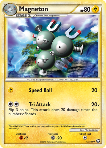Magneton (43/102) [HeartGold & SoulSilver: Triumphant] Reverse Holofoil