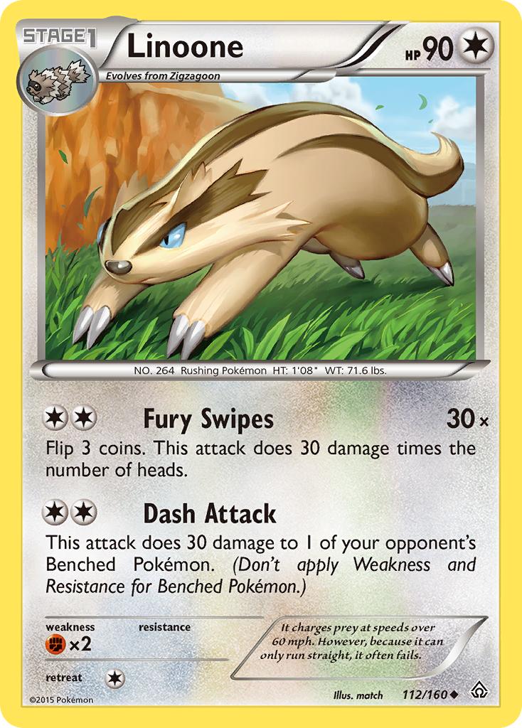 Linoone (112/160) [XY: Primal Clash] Reverse Holofoil