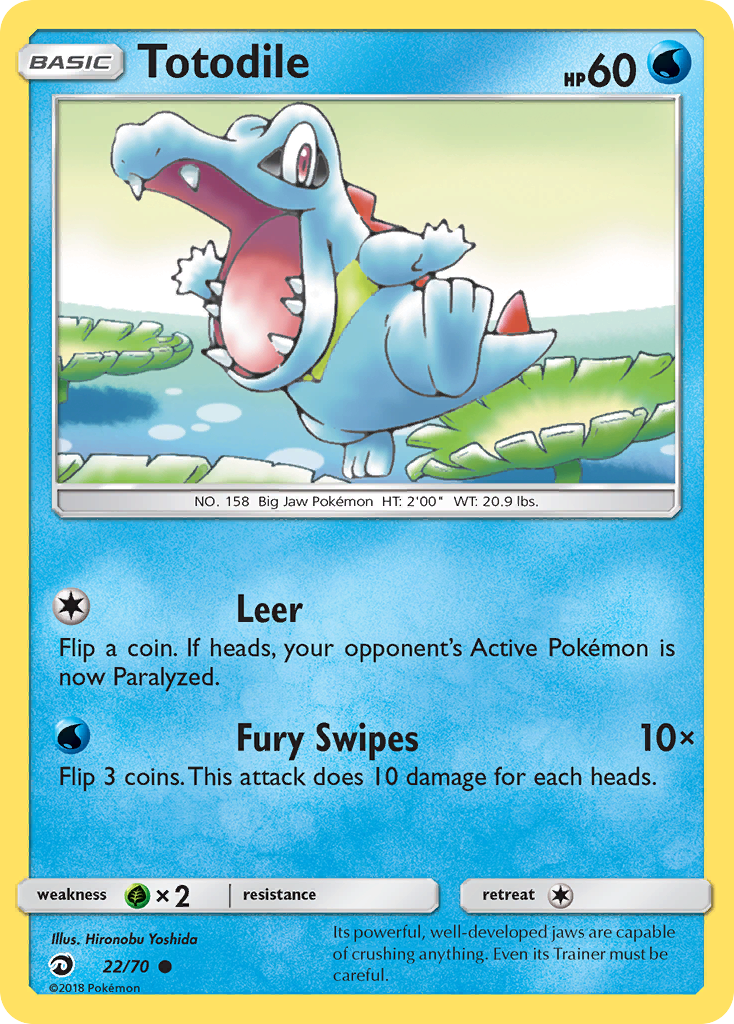 Totodile (22/70) [Sun & Moon: Dragon Majesty] Reverse Holofoil