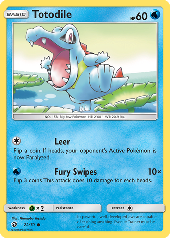 Totodile (22/70) [Sun & Moon: Dragon Majesty] Reverse Holofoil