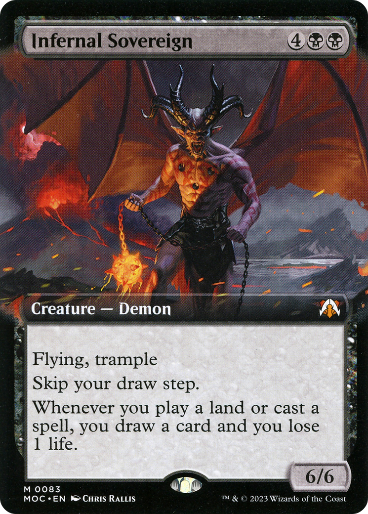 Infernal Sovereign (Extended Art) [March of the Machine Commander] Foil