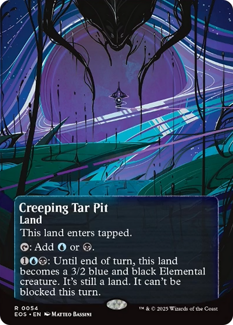 Creeping Tar Pit (0054) (Borderless) [Edge of Eternities: Stellar Sights] Foil
