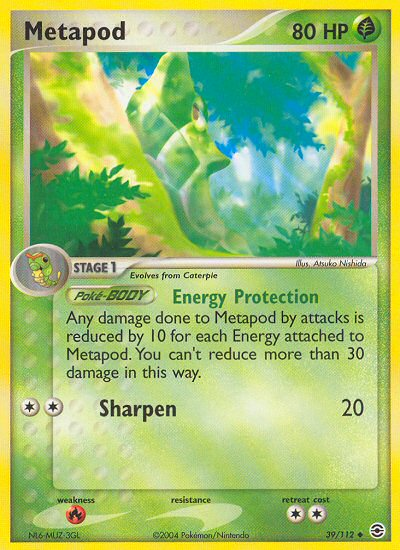 Metapod (39/112) [EX: FireRed & LeafGreen] Reverse Holofoil