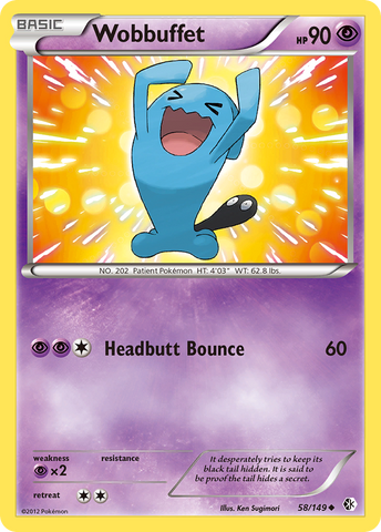Wobbuffet (58/149) [Black & White: Boundaries Crossed] Reverse Holofoil