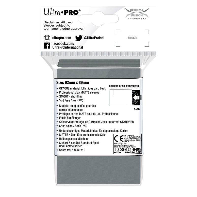 Ultra PRO: Small 60ct Sleeves - Eclipse Matte (Pacific Grey)
