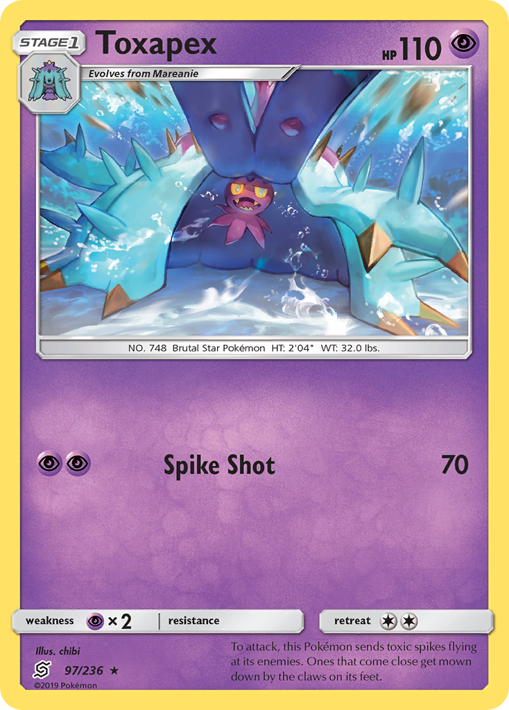 Toxapex (97/236) [Sun & Moon: Unified Minds] Reverse Holofoil
