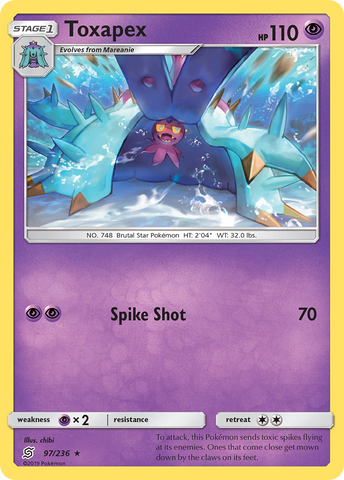 Toxapex (97/236) [Sun & Moon: Unified Minds] Reverse Holofoil