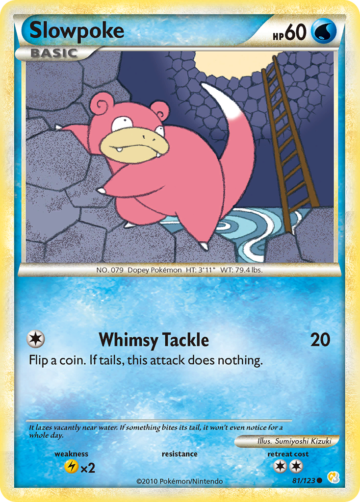 Slowpoke (81/123) [HeartGold & SoulSilver: Base Set] Reverse Holofoil