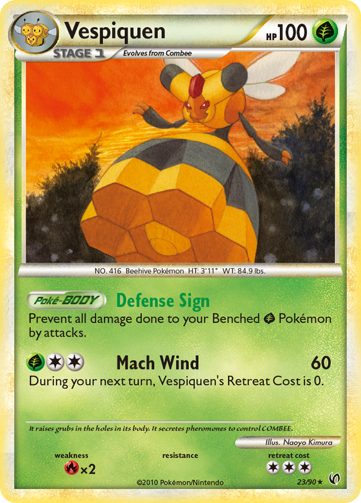 Vespiquen (23/90) [HeartGold & SoulSilver: Undaunted] Reverse Holofoil