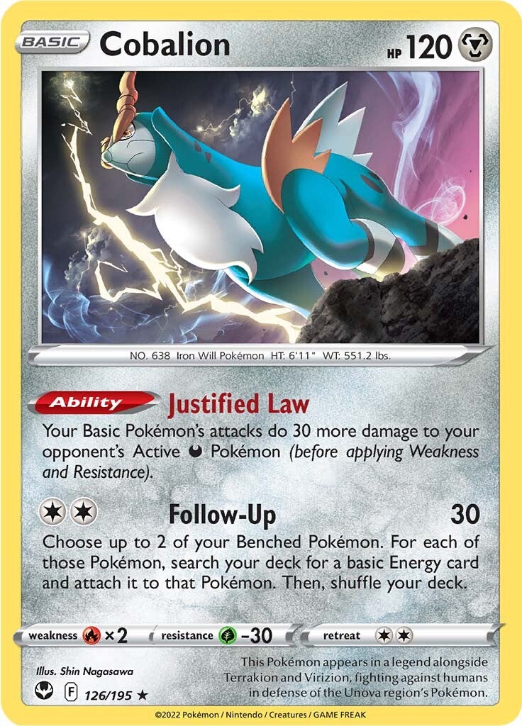 Cobalion (126/195) [Sword & Shield: Silver Tempest] Reverse Holofoil