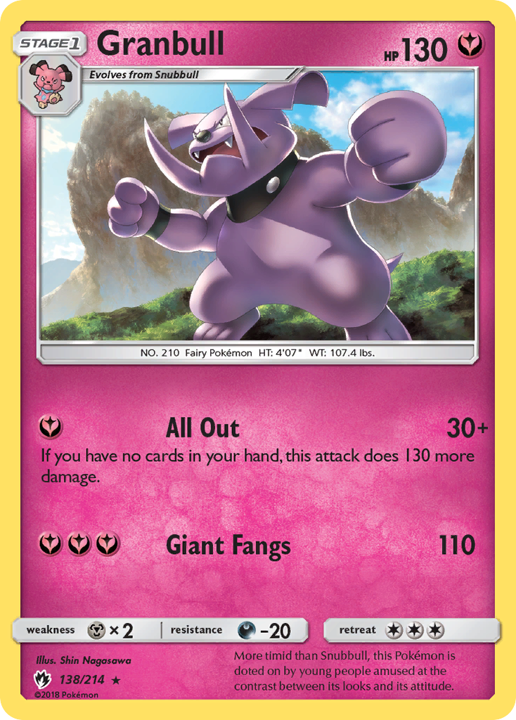 Granbull (138/214) [Sun & Moon: Lost Thunder] Reverse Holofoil