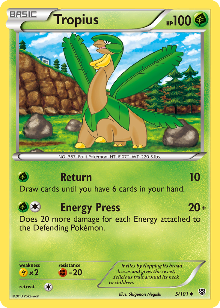Tropius (5/101) [Black & White: Plasma Blast] Reverse Holofoil