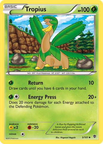 Tropius (5/101) [Black & White: Plasma Blast] Reverse Holofoil