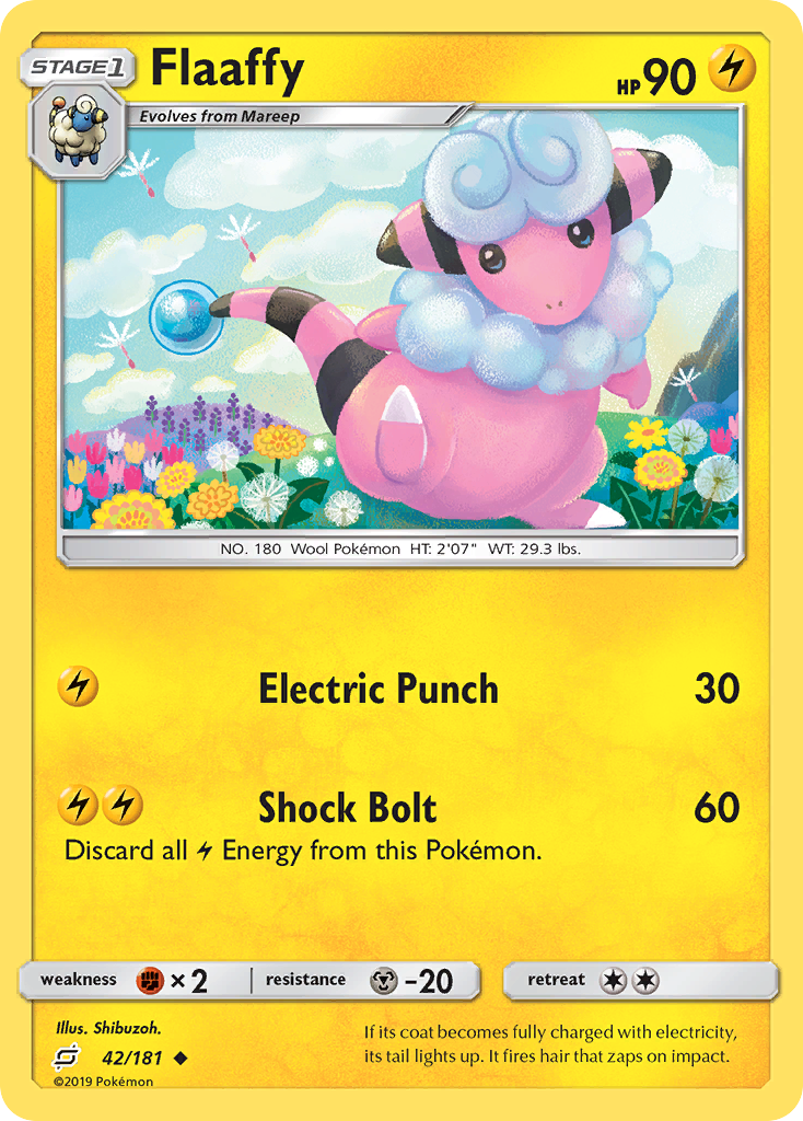 Flaaffy (42/181) [Sun & Moon: Team Up] Reverse Holofoil