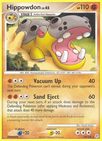 Hippowdon (29/130) [Diamond & Pearl: Base Set] Reverse Holofoil