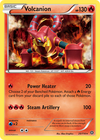 Volcanion (25/114) [XY: Steam Siege] Reverse Holofoil