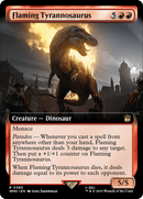 Flaming Tyrannosaurus (Extended Art) [Doctor Who] Foil