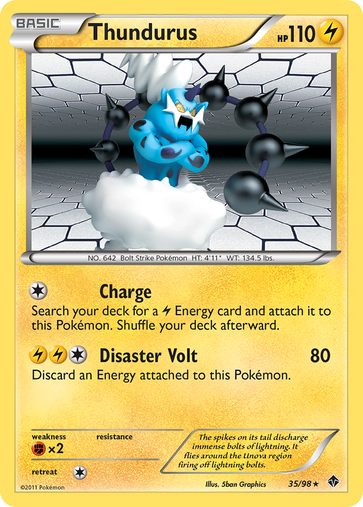 Thundurus (35/98) [Black & White: Emerging Powers] Reverse Holofoil