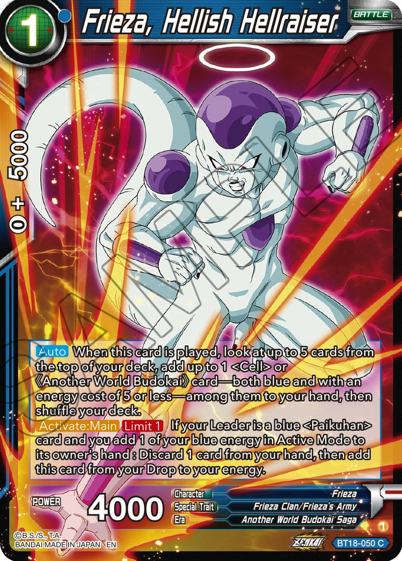 Frieza, Hellish Hellraiser (BT18-050) [Dawn of the Z-Legends] Parallel Foil