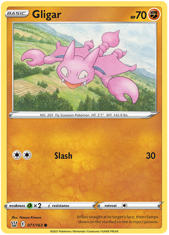 Gligar (071/163) [Sword & Shield: Battle Styles] Reverse Holofoil