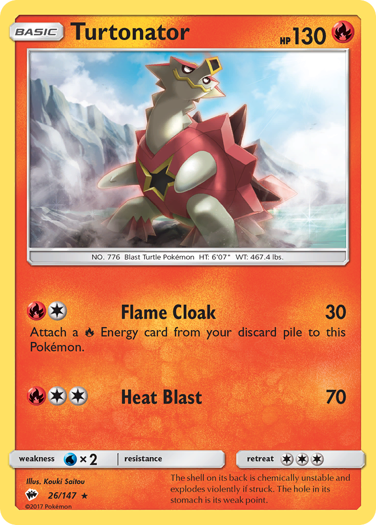 Turtonator (26/147) [Sun & Moon: Burning Shadows] Reverse Holofoil