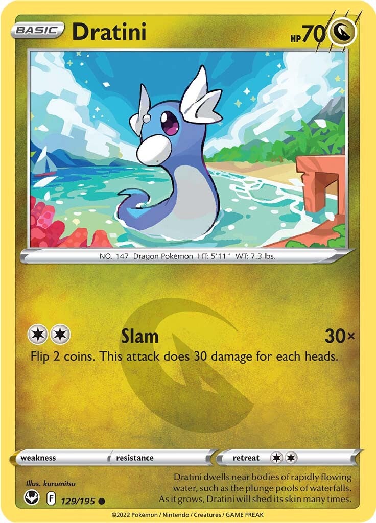 Dratini (129/195) [Sword & Shield: Silver Tempest] Reverse Holofoil