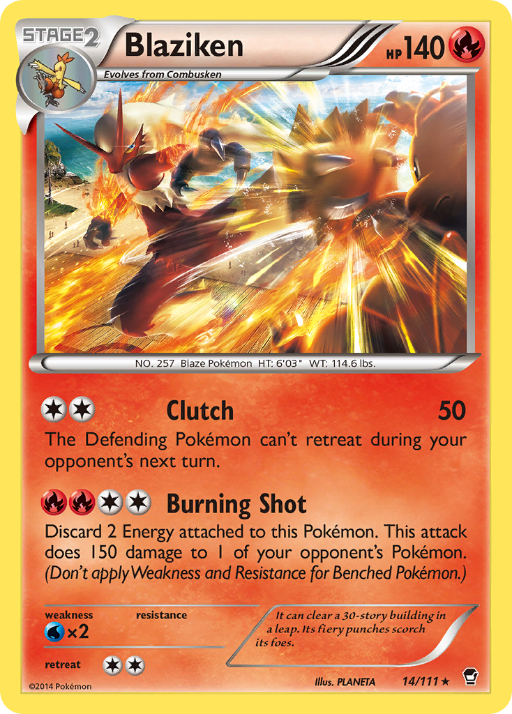 Blaziken (14/111) [XY: Furious Fists] Reverse Holofoil