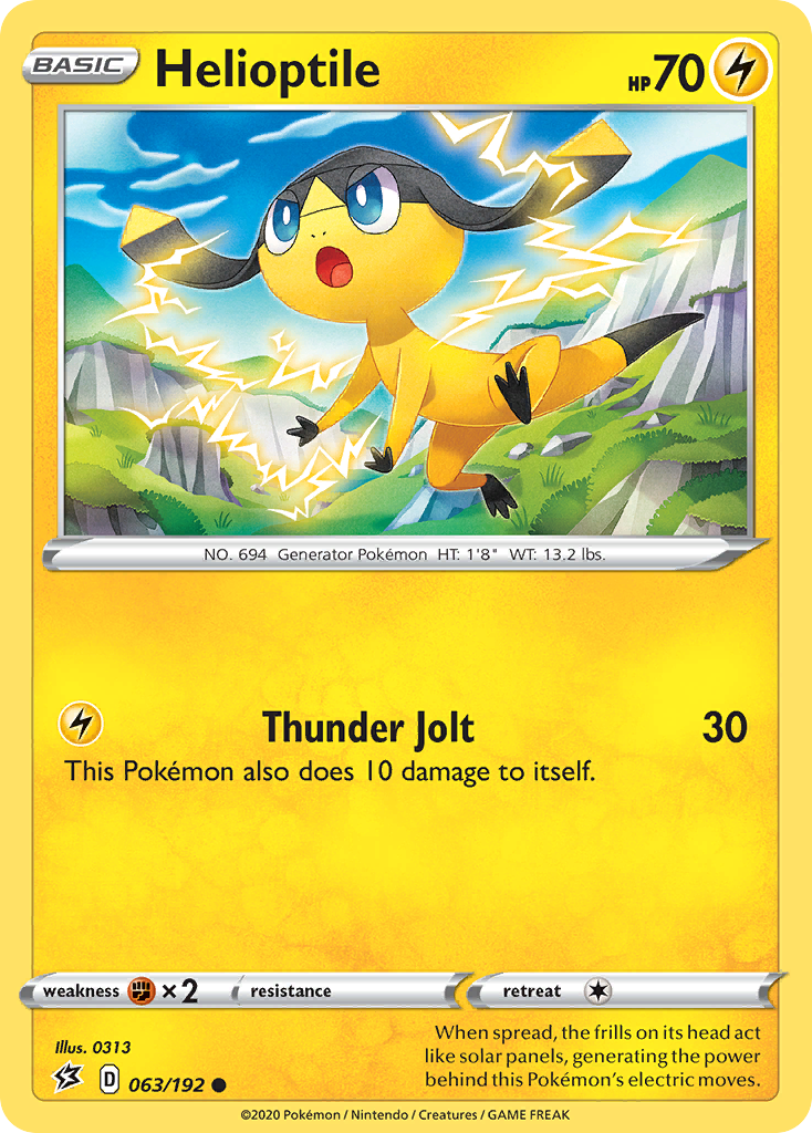 Helioptile (063/192) [Sword & Shield: Rebel Clash] Reverse Holofoil