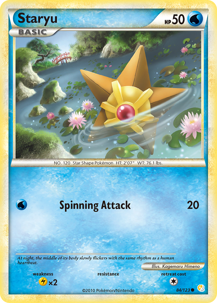 Staryu (84/123) [HeartGold & SoulSilver: Base Set] Reverse Holofoil