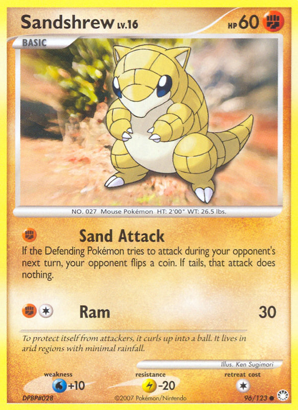 Sandshrew (96/123) [Diamond & Pearl: Mysterious Treasures] Reverse Holofoil