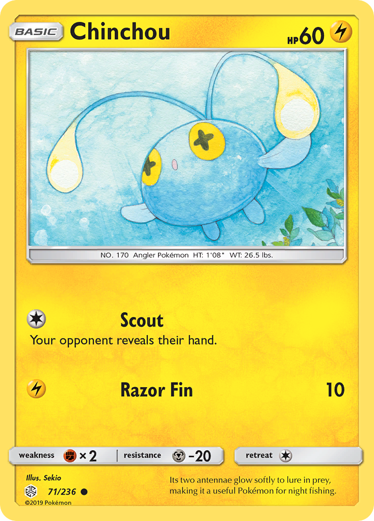 Chinchou (71/236) [Sun & Moon: Cosmic Eclipse] Reverse Holofoil