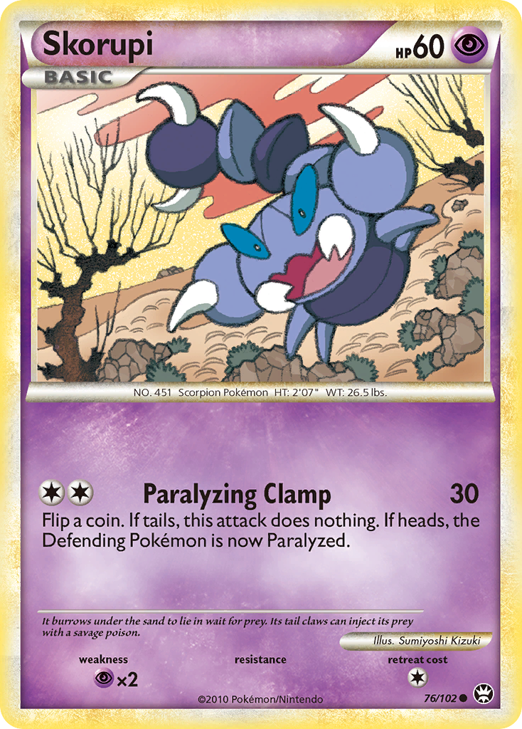 Skorupi (76/102) [HeartGold & SoulSilver: Triumphant] Reverse Holofoil