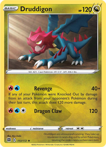 Druddigon (113/172) [Sword & Shield: Brilliant Stars] Reverse Holofoil