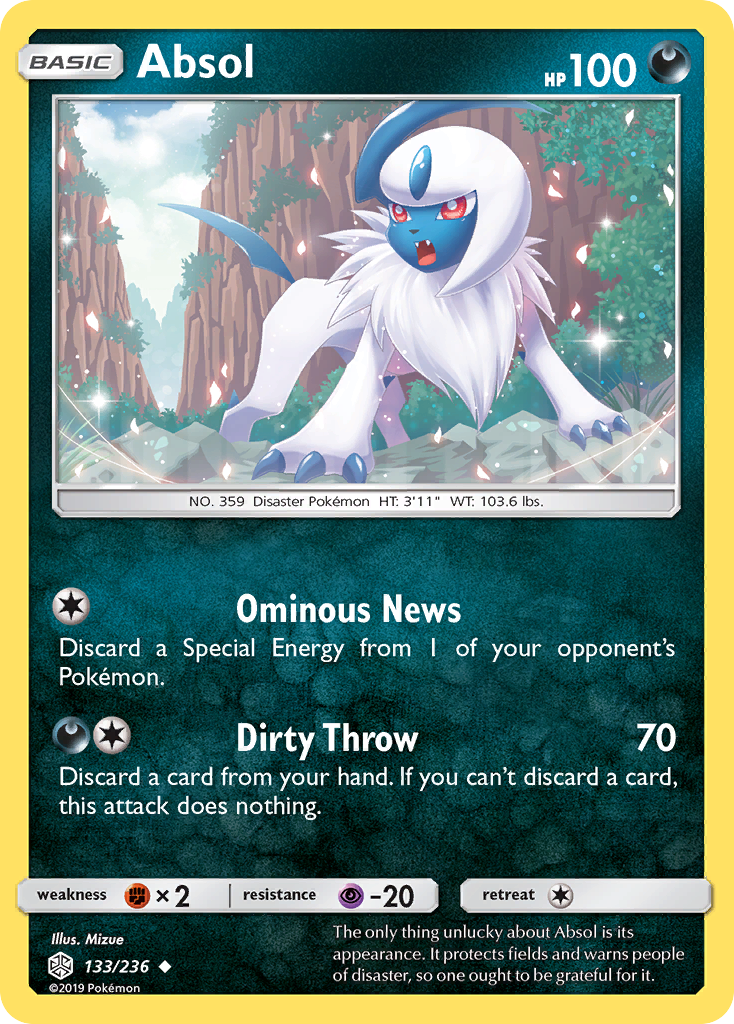 Absol (133/236) [Sun & Moon: Cosmic Eclipse] Reverse Holofoil