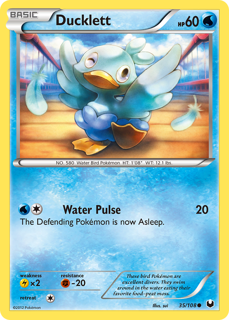 Ducklett (35/108) [Black & White: Dark Explorers] Reverse Holofoil