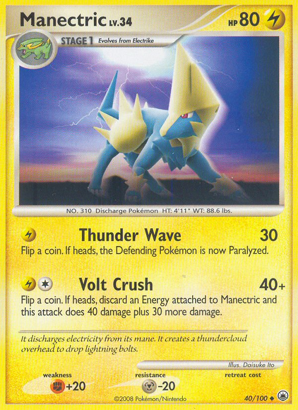 Manectric (40/100) [Diamond & Pearl: Majestic Dawn] Reverse Holofoil