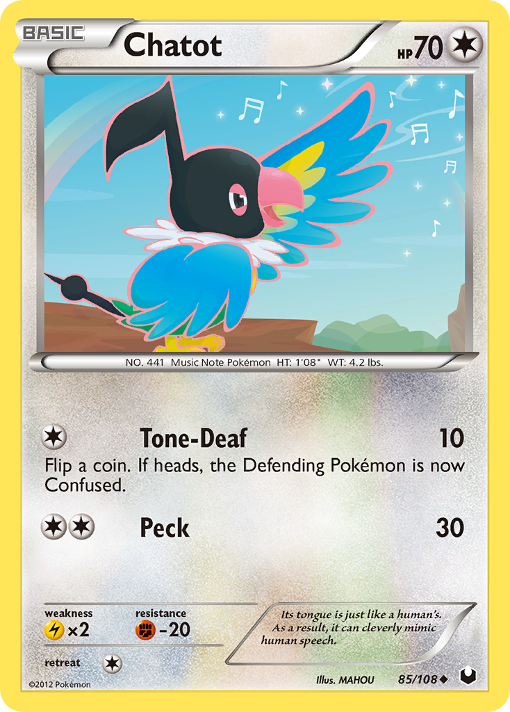 Chatot (85/108) [Black & White: Dark Explorers] Reverse Holofoil