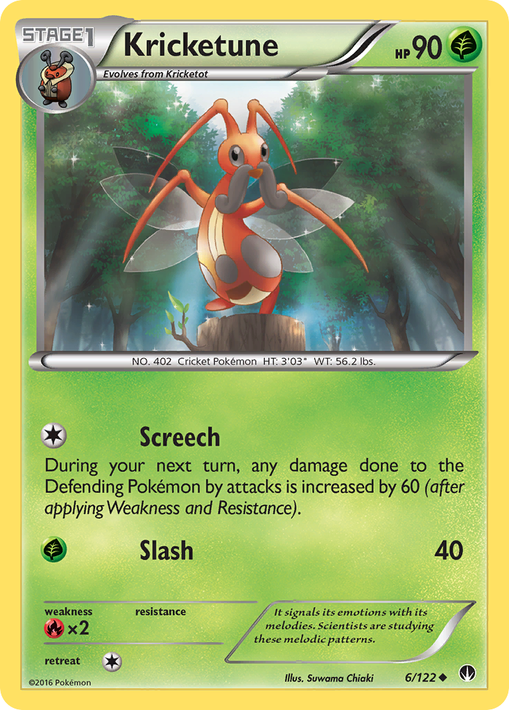 Kricketune (6/122) [XY: BREAKpoint] Reverse Holofoil