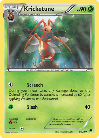 Kricketune (6/122) [XY: BREAKpoint] Reverse Holofoil